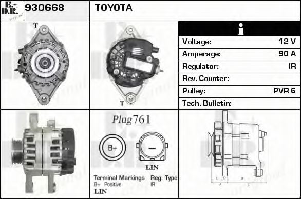 EDR 930668 Alternator